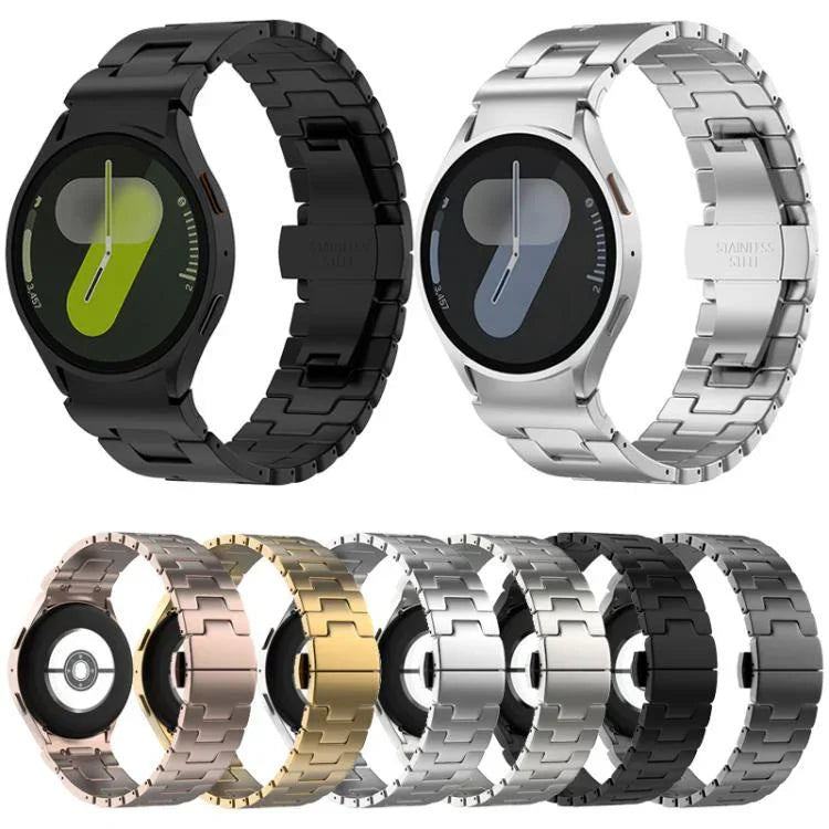 Schnellverschluss-Armband aus Edelstahl in H-Form, für Samsung Galaxy Watch 7 / 6 / 5 / 4