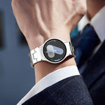 Schnellverschluss-Armband aus Edelstahl in H-Form, für Samsung Galaxy Watch 7 / 6 / 5 / 4