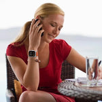 Uhrenarmband aus echtem Nappa-Leder mit Titan-Dornschließe, passend für Apple Watch 46 mm / 49 mm / 45 mm / 44 mm
