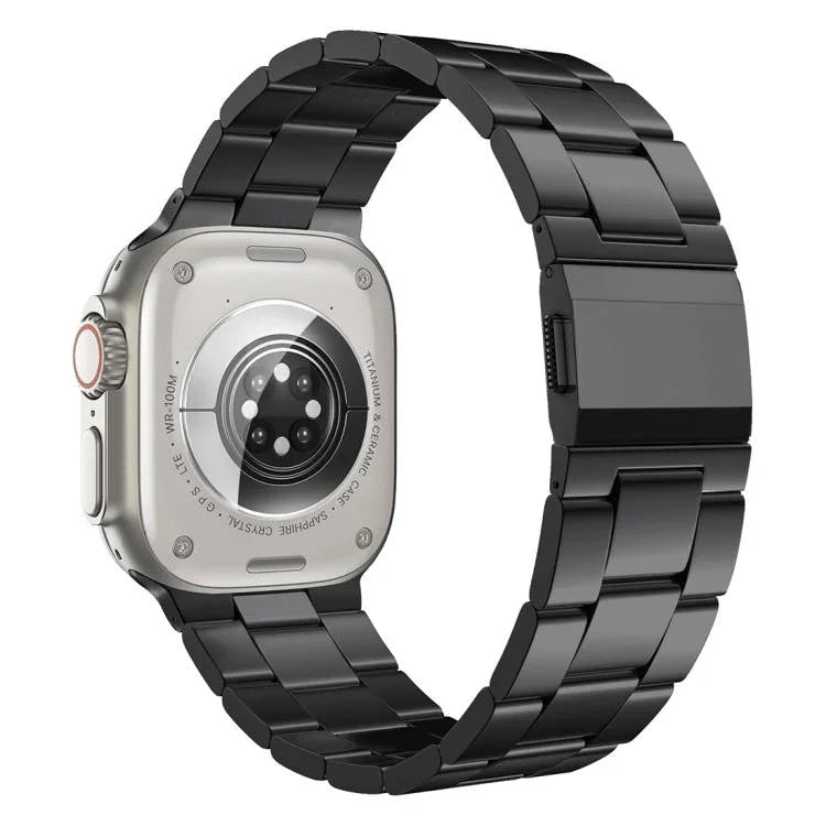 Norman Clasp Three-Link Stainless Steel Watch Band, For Apple Watch 46mm / 49mm / 45mm / 44mm