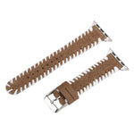 Retro-Uhrenarmband aus genähter Wolle und echtem Leder, passend für Apple Watch 46 mm / 49 mm / 45 mm / 44 mm und 42 mm / 41 mm / 40 mm / 38 mm