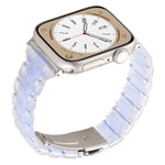 Schmale, rautenförmige Dreiperlen-Uhrenarmbänder aus Kunstharz, passend für Apple Watch 46 mm / 49 mm / 45 mm / 44 mm und 42 mm / 41 mm / 40 mm / 38 mm