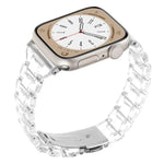 Schmale, rautenförmige Dreiperlen-Uhrenarmbänder aus Kunstharz, passend für Apple Watch 46 mm / 49 mm / 45 mm / 44 mm und 42 mm / 41 mm / 40 mm / 38 mm