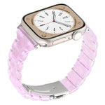 Schmale, rautenförmige Dreiperlen-Uhrenarmbänder aus Kunstharz, passend für Apple Watch 46 mm / 49 mm / 45 mm / 44 mm und 42 mm / 41 mm / 40 mm / 38 mm