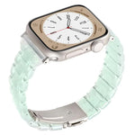 Schmale, rautenförmige Dreiperlen-Uhrenarmbänder aus Kunstharz, passend für Apple Watch 46 mm / 49 mm / 45 mm / 44 mm und 42 mm / 41 mm / 40 mm / 38 mm
