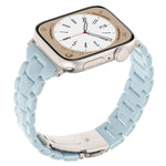 Schmale, rautenförmige Dreiperlen-Uhrenarmbänder aus Kunstharz, passend für Apple Watch 46 mm / 49 mm / 45 mm / 44 mm und 42 mm / 41 mm / 40 mm / 38 mm