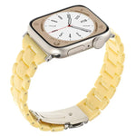 Schmale, rautenförmige Dreiperlen-Uhrenarmbänder aus Kunstharz, passend für Apple Watch 46 mm / 49 mm / 45 mm / 44 mm und 42 mm / 41 mm / 40 mm / 38 mm