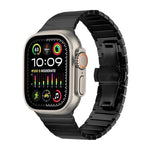 Armband aus Titanlegierung mit Faltschließe und einem Dorn, passend für Apple Watch 46 mm / 49 mm / 45 mm / 44 mm