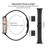 Armband aus Titanlegierung mit Faltschließe und einem Dorn, passend für Apple Watch 46 mm / 49 mm / 45 mm / 44 mm