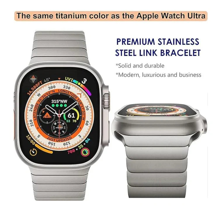 Bamboo Norman Buckle Pure Titanium Watch Band, For Apple Watch 46mm / 49mm / 45mm / 44mm