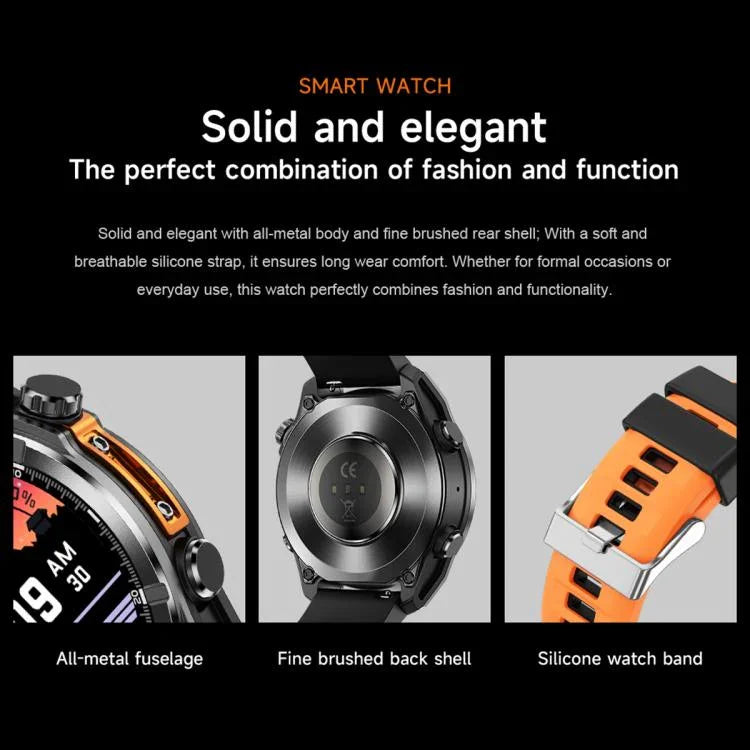 HD300 1,43 Zoll AMOLED-Display, Silikonarmband, Sport-Smartwatch mit Unterstützung für Blutsauerstoffmessung