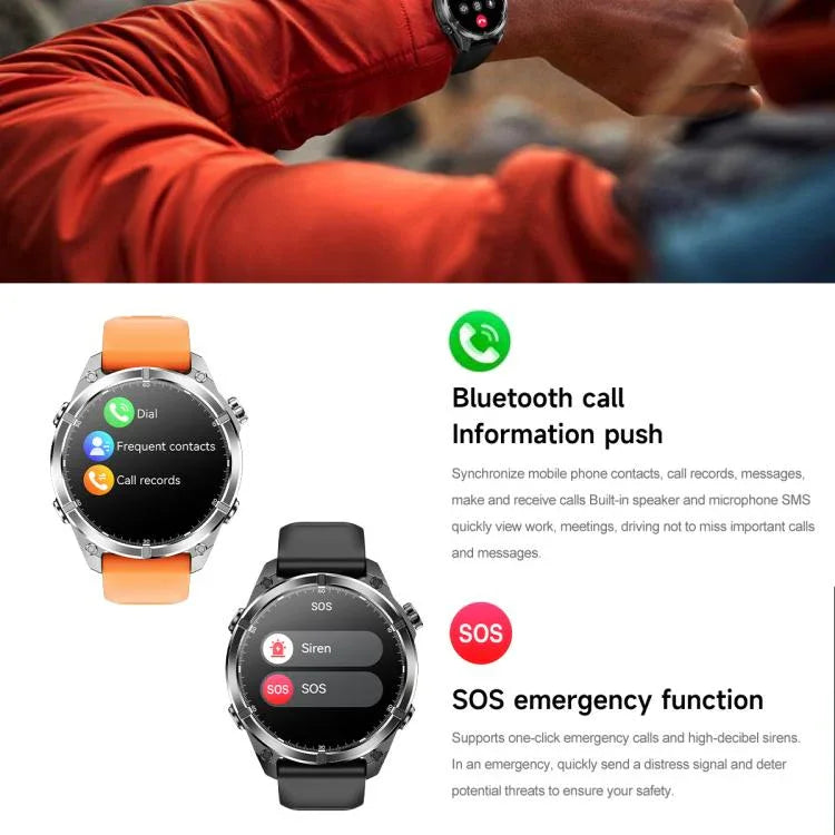 HD300 1,43 Zoll AMOLED-Display, Silikonarmband, Sport-Smartwatch mit Unterstützung für Blutsauerstoffmessung