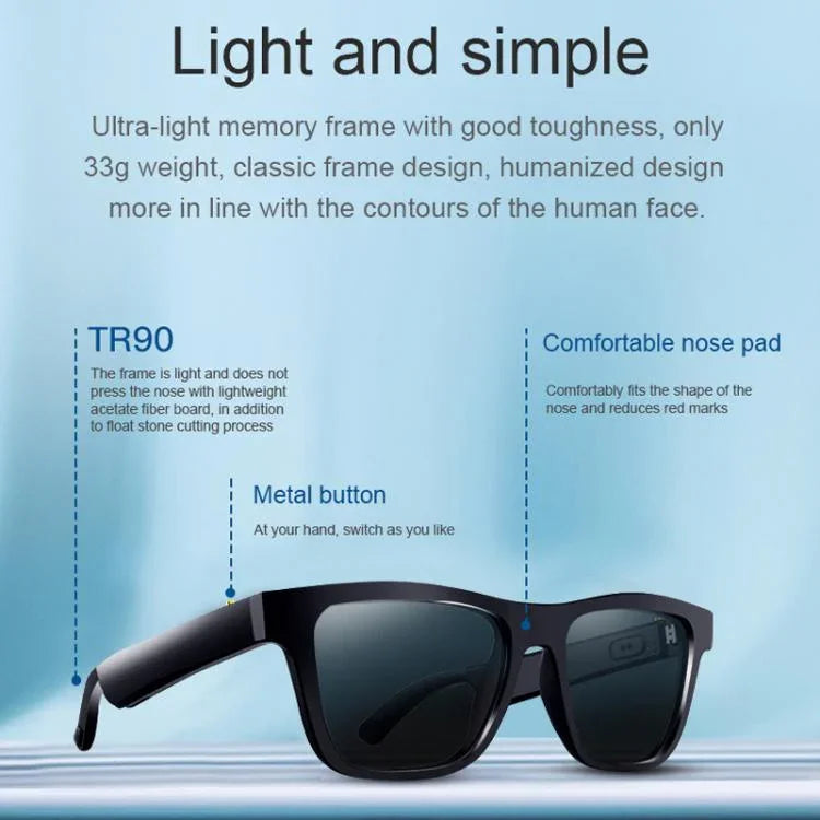 E10 Smart Audio Bluetooth-Brille, Stil: Touch-Stil, Touch-Stil