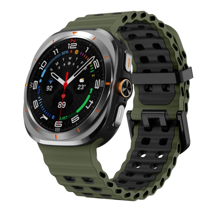 Kalebol Ocean Zweifarbiges Silikonarmband, für Samsung Galaxy Watch Ultra 47 mm / Ultra 2025