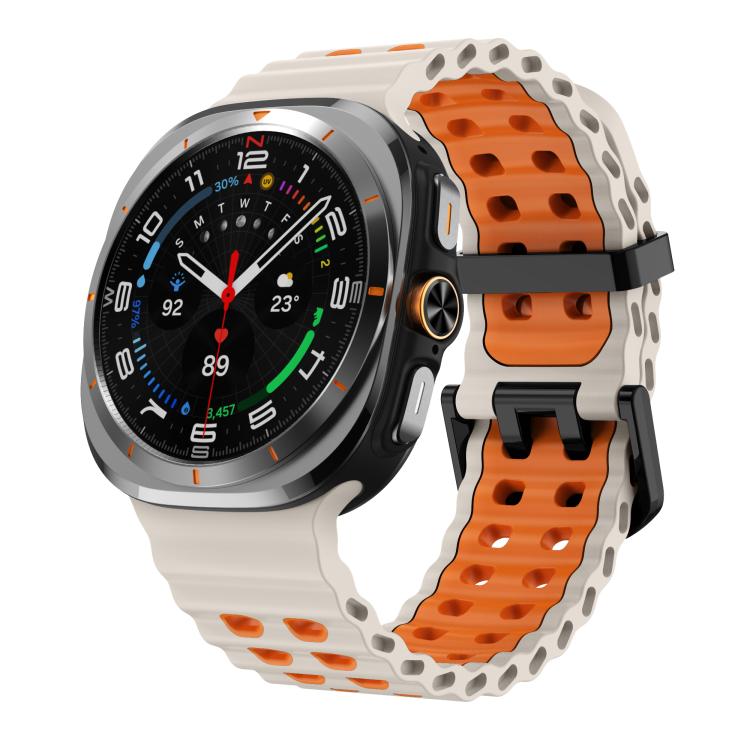 Kalebol Ocean Zweifarbiges Silikonarmband, für Samsung Galaxy Watch Ultra 47 mm / Ultra 2025