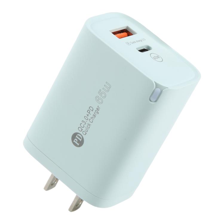 AR-PD12 65W QC3.0 USB und USB-C / Typ-C PD Schnellladegerät, US-Stecker