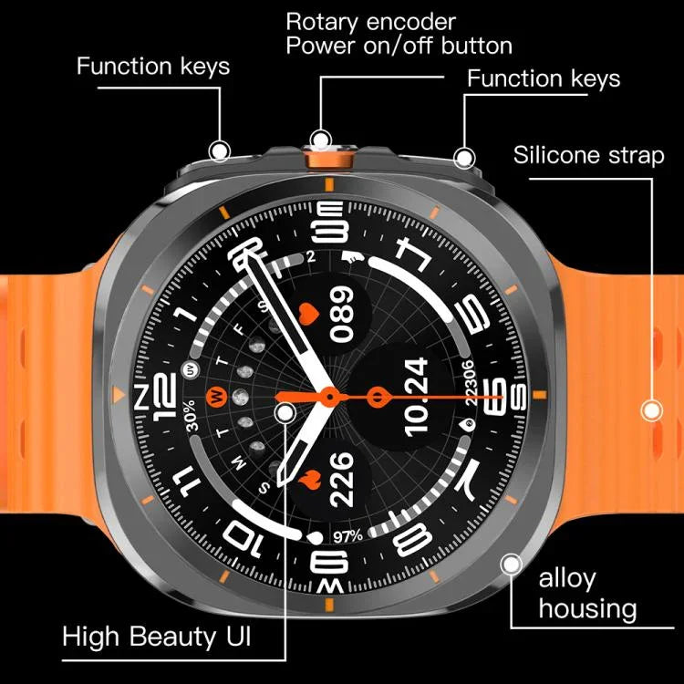 X7 1,51 Zoll IPS-Bildschirm Bluetooth-Smartwatch unterstützt Gesundheitsüberwachung