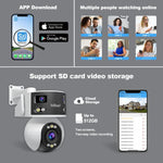 SriHome SH055B 8MP HD Multi-Objektiv Superweitwinkel Panorama PTZ Dome-Kamera, SH055B