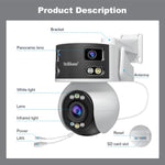 SriHome SH055B 8MP HD Multi-Objektiv Superweitwinkel Panorama PTZ Dome-Kamera, SH055B