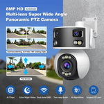 SriHome SH055B 8MP HD Multi-Objektiv Superweitwinkel Panorama PTZ Dome-Kamera, SH055B