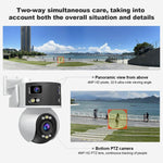 SriHome SH055B 8MP HD Multi-Objektiv Superweitwinkel Panorama PTZ Dome-Kamera, SH055B
