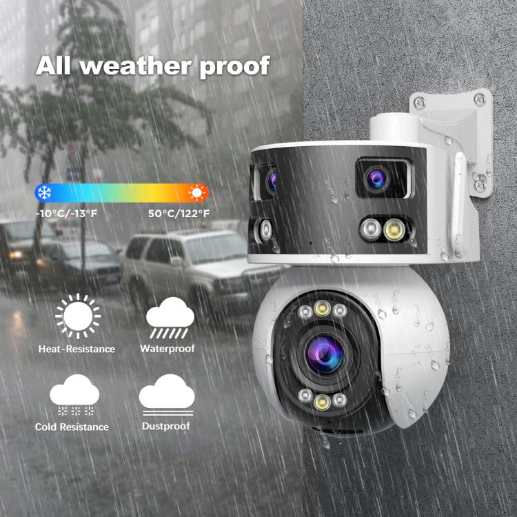 SriHome SH055B 8MP HD Multi-Objektiv Superweitwinkel Panorama PTZ Dome-Kamera, SH055B