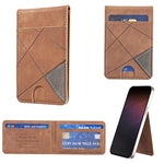 Prismatische Leder Vertikale Magnetische Brieftasche Kartenetui
