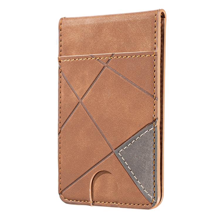 Prismatische Leder Vertikale Magnetische Brieftasche Kartenetui