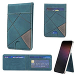 Prismatische Leder Vertikale Magnetische Brieftasche Kartenetui
