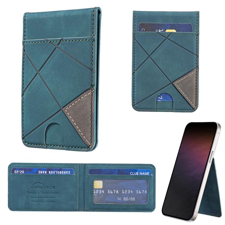 Prismatische Leder Vertikale Magnetische Brieftasche Kartenetui