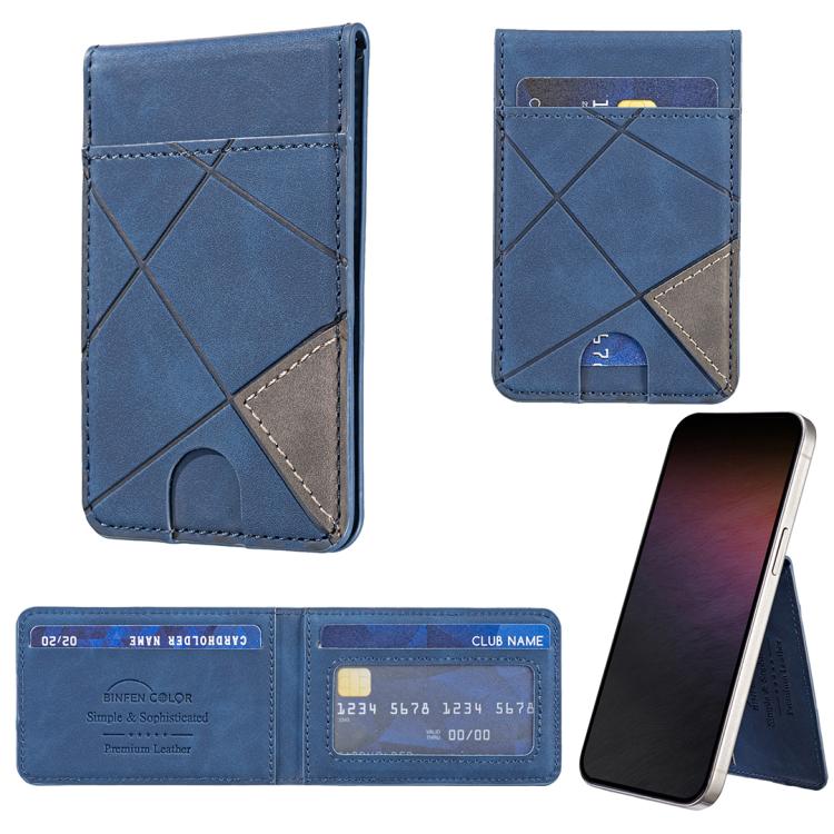 Prismatische Leder Vertikale Magnetische Brieftasche Kartenetui