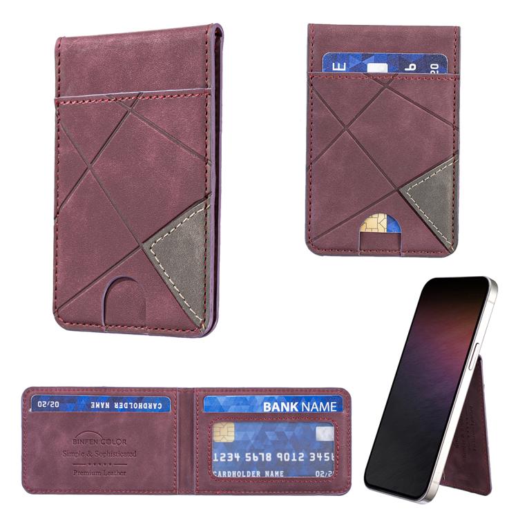 Prismatische Leder Vertikale Magnetische Brieftasche Kartenetui