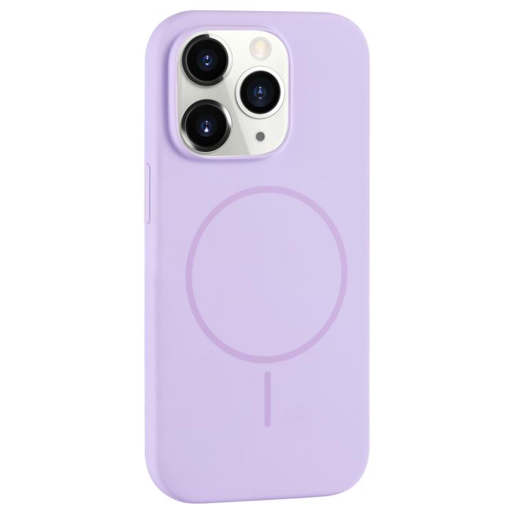 Large Hole Camera MagSafe Liquid Silicone Full Coverage Phone Case, For iPhone 11 Pro