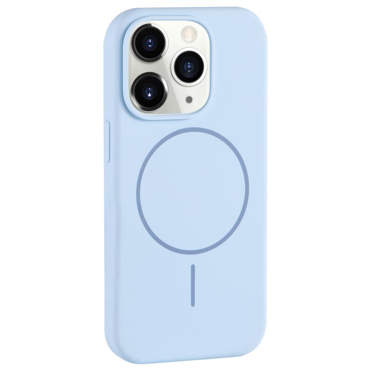 Large Hole Camera MagSafe Liquid Silicone Full Coverage Phone Case, For iPhone 11 Pro