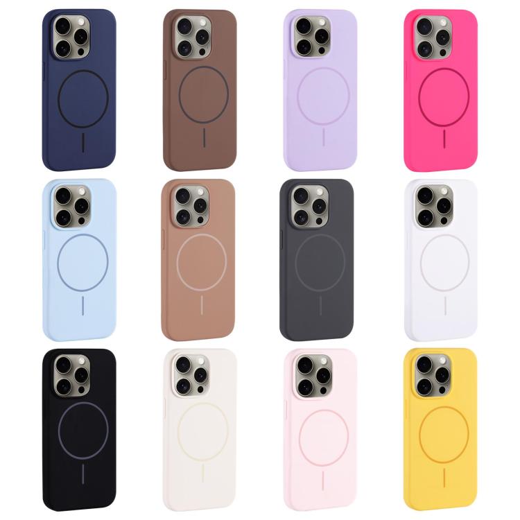 Large Hole Camera MagSafe Liquid Silicone Full Coverage Phone Case, For iPhone 15 Pro Max, For iPhone 15 Pro, For iPhone 15 Plus, For iPhone 15