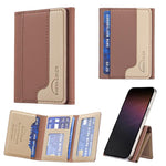 Farblich abgestimmte Leder Horizontale Magnetische Brieftasche Kartenetui
