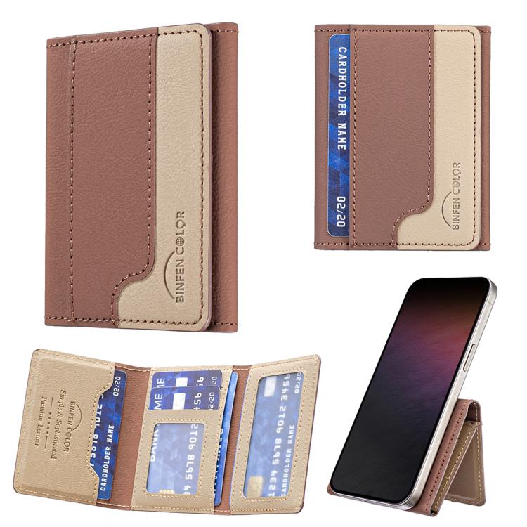 Farblich abgestimmte Leder Horizontale Magnetische Brieftasche Kartenetui