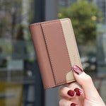 Farblich abgestimmte Leder Horizontale Magnetische Brieftasche Kartenetui