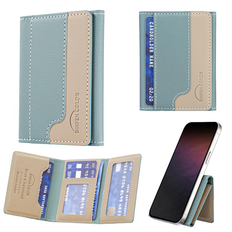 Farblich abgestimmte Leder Horizontale Magnetische Brieftasche Kartenetui