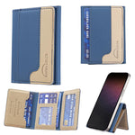 Farblich abgestimmte Leder Horizontale Magnetische Brieftasche Kartenetui