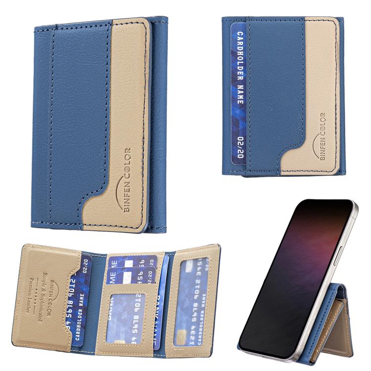 Farblich abgestimmte Leder Horizontale Magnetische Brieftasche Kartenetui