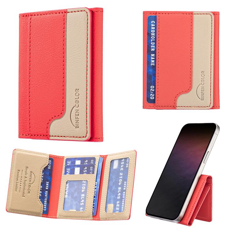 Farblich abgestimmte Leder Horizontale Magnetische Brieftasche Kartenetui