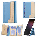 Farblich abgestimmte Leder Horizontale Magnetische Brieftasche Kartenetui