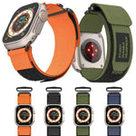 Kalebol Einfaches zweiteiliges Nylonarmband, für Apple Watch 46 mm / 49 mm / 45 mm / 44 mm, für Apple Watch 42 mm / 41 mm / 40 mm / 38 mm