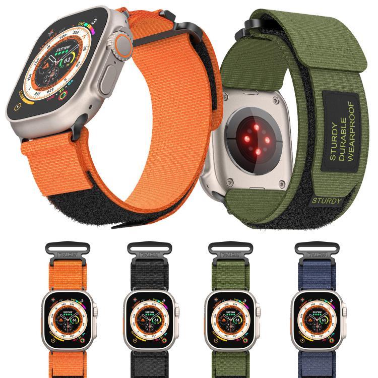 Kalebol Einfaches zweiteiliges Nylonarmband, für Apple Watch 46 mm / 49 mm / 45 mm / 44 mm, für Apple Watch 42 mm / 41 mm / 40 mm / 38 mm
