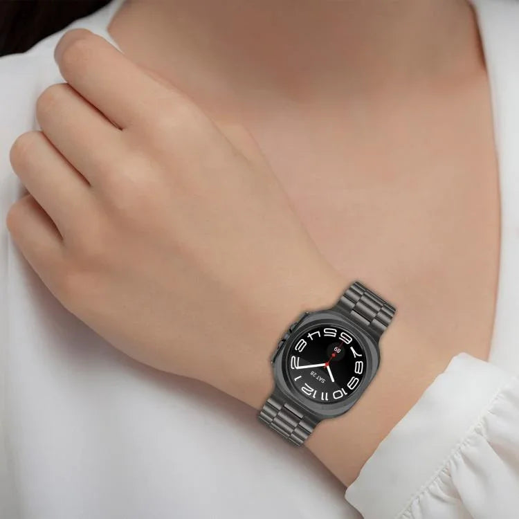 Kalebol Dreifach-Edelstahl-Uhrenarmband, für Samsung Galaxy Watch Ultra 47 mm / Ultra 2025