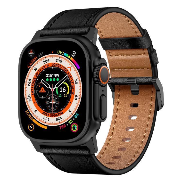 Kalebol Echtleder-Uhrenarmband, für Apple Watch 46 mm / 49 mm / 45 mm / 44 mm