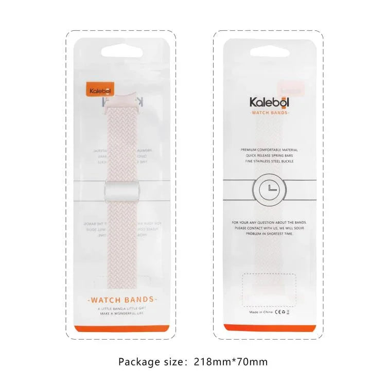 Kalebol Button Braided Loop Magnetic Buckle Watch Band, For Samsung Galaxy Watch 5 Pro / 6 / 7