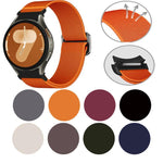 Kalebol Button Elastic Nylon Watch Band, For Samsung Galaxy Watch 5 Pro / 6 / 7