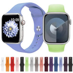 Kalebol Silikon-Uhrenarmband mit umgekehrter Schnalle, für Apple Watch 46 mm / 49 mm / 45 mm / 44 mm, für Apple Watch 42 mm / 41 mm / 40 mm / 38 mm